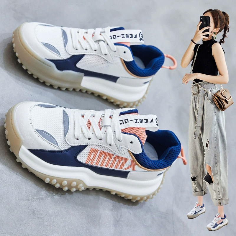 Обувь Torre, дышащая сетка, новая кожаная сетка, красная жареная улица, маленький размер 31323334, женская обувь больших размеров 41-43, весна и осень