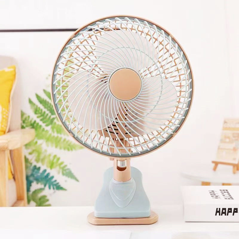 墙上置物架小型家用摇头扇学生办公室小风扇静音迷你小电风扇摇