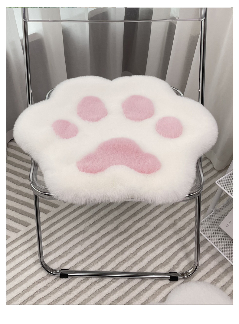 Ins Style Cute Cat Claw Chair Cushion Small Footprint Cushion Computer Leisure Chair Stool Cushion Dressing Table Floor Mat Carpet