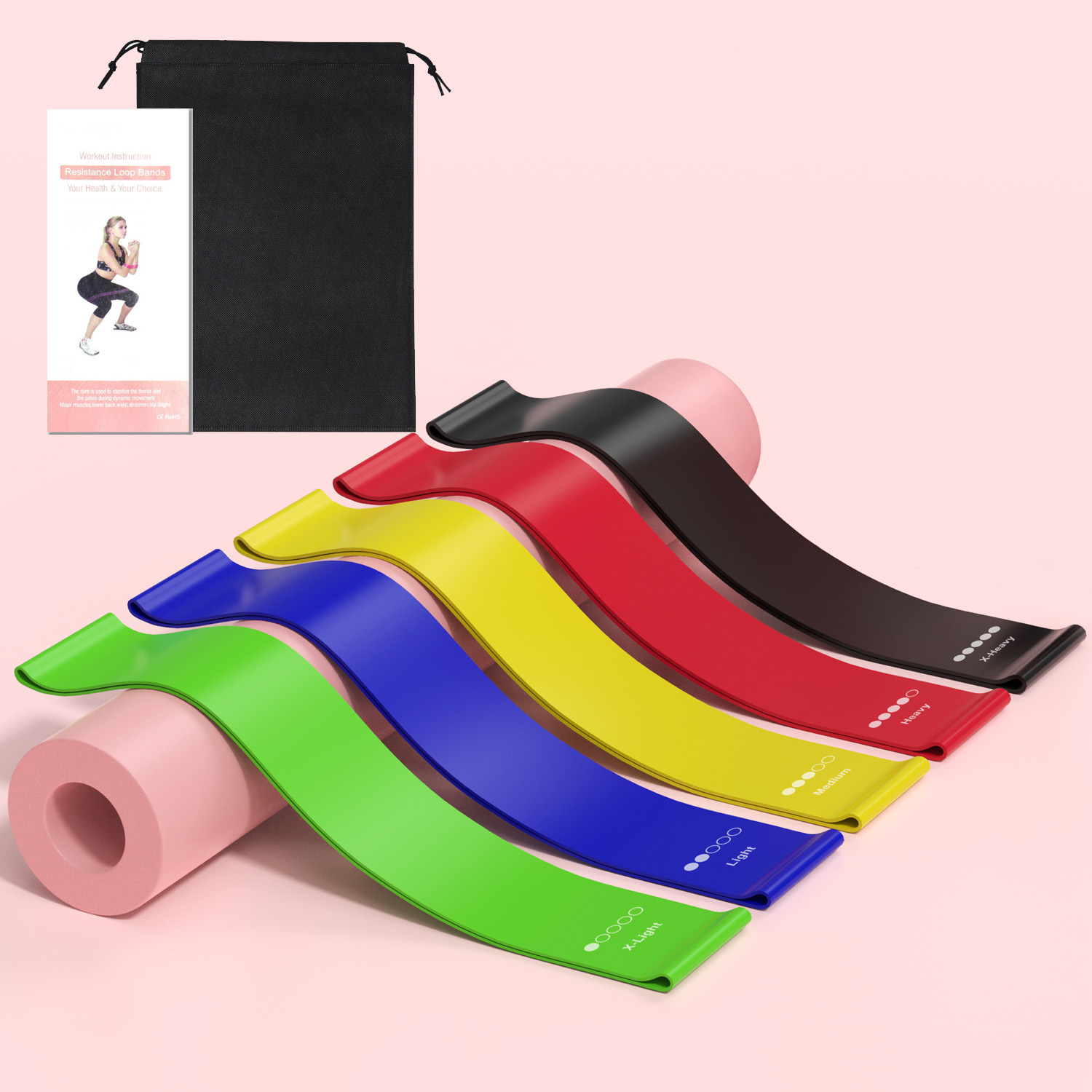 Cinturón de resistencia Cinturón de yoga Cinturón elástico Entrenamiento de fitness Cinturón de tracción de glúteos Ejercicio Sentadilla Baile Cinturón elástico Cinturón de estiramiento