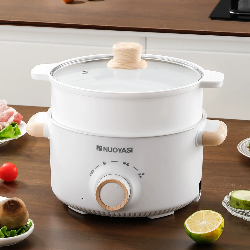 Бытовая небольшая электрическая кастрюля, электрический вок, электрическая пароварка, электрическая кастрюля, электрическая кастрюля, мелкая бытовая техника, универсальная кастрюля с антипригарным покрытием для приготовления пищи на пару и приготовления пищи