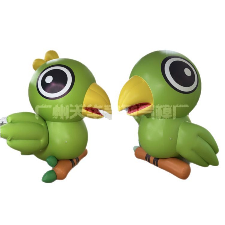 Fabricante de modelos inflables pvc inflable de dibujos animados de loro inflable grande mascota inflable de dibujos animados pájaro inflable