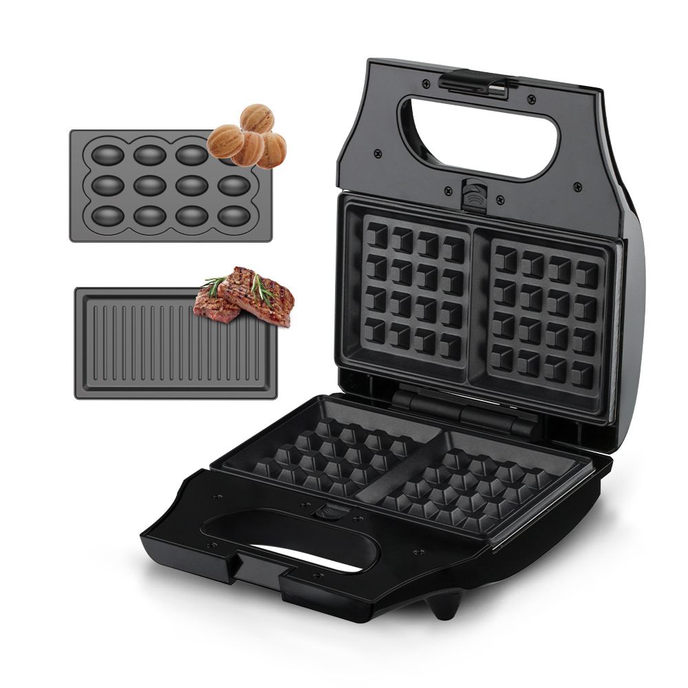 RAF European standard cross-border sand household multifunctional three in one waffle maker, breakfast hine, portable_voghion.com