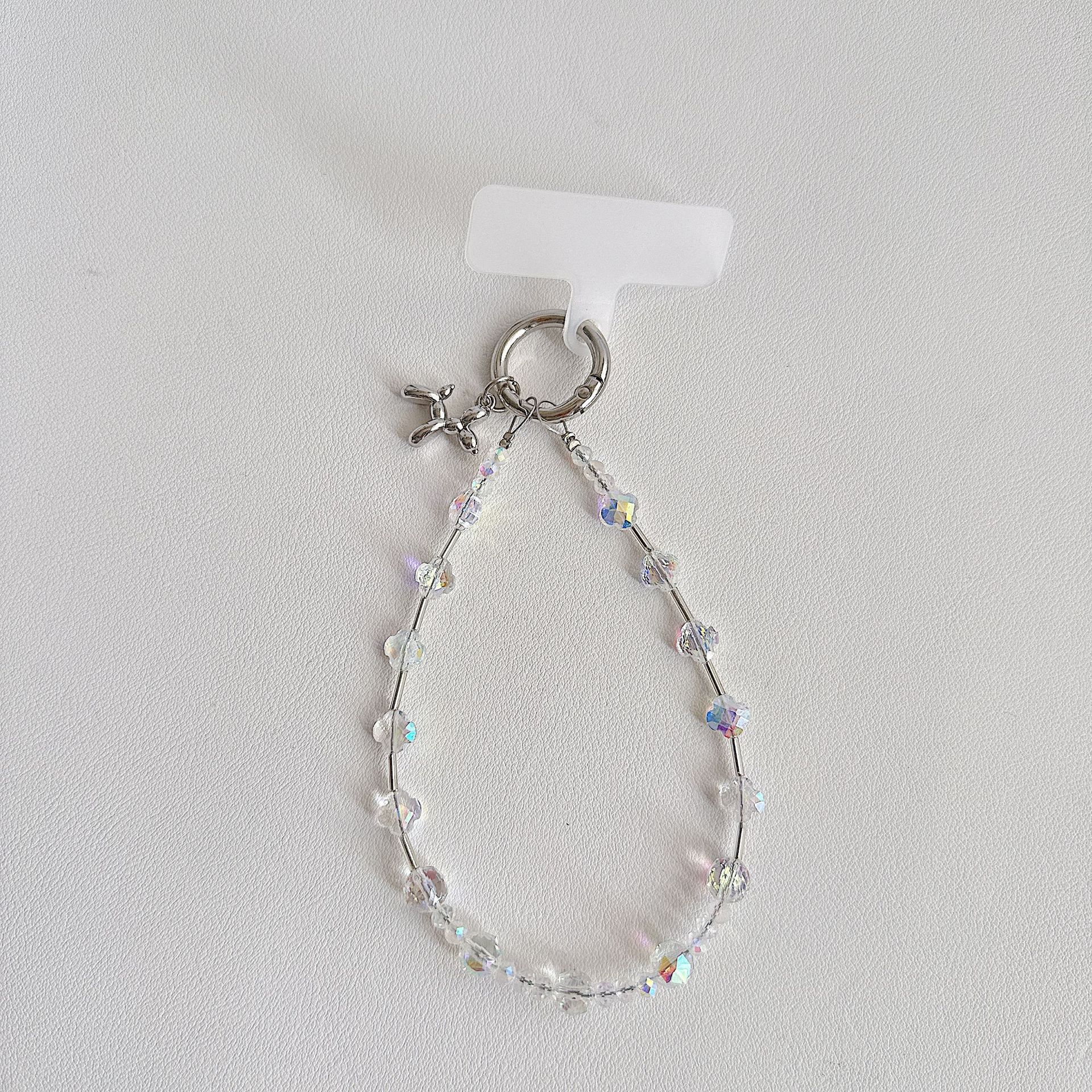 Boutique hecho a mano de alta gama para teléfono móvil cadena de muñeca de trébol de cuatro hojas de cristal original cadena de teléfono móvil de moda cuerda corta