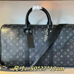 Men's Travel Bag Classic Black Warrior with Laptop Compartment for Business Trips and Travel
