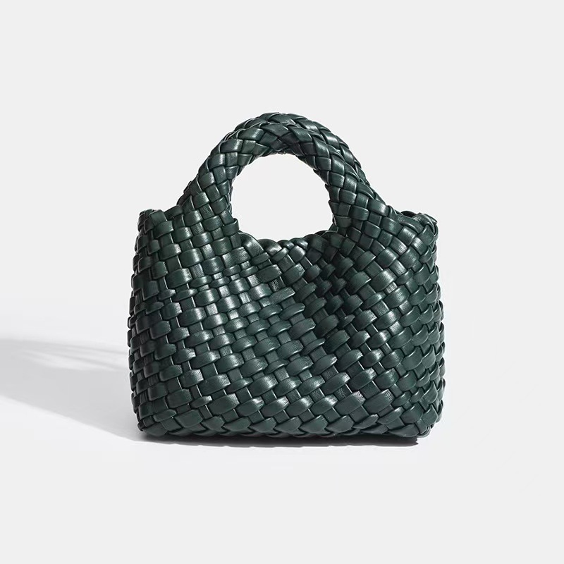 체인 + 우븐 라이너가 있는 짙은 녹색