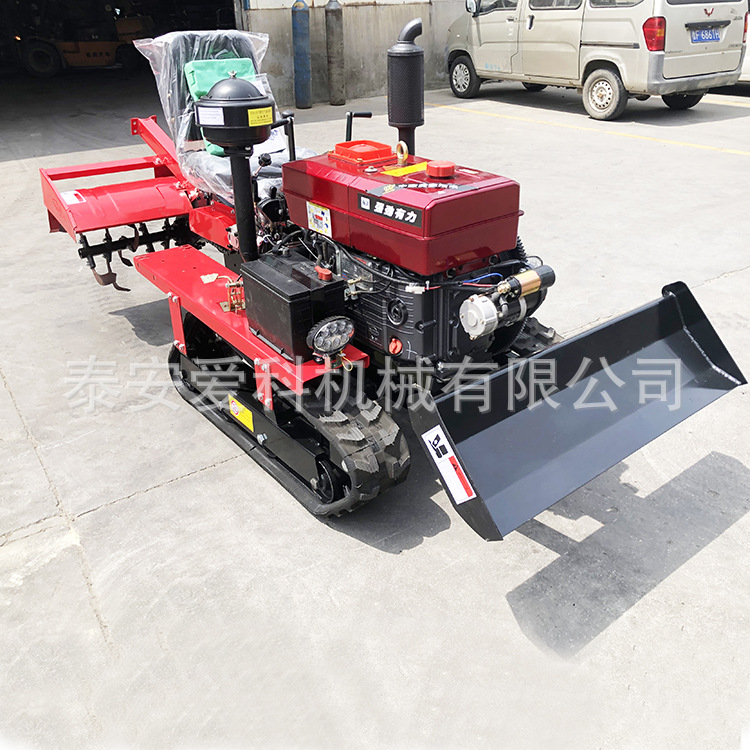 Arroz y seco Tractor agrícola empuje tierra pala 35 caballos de fuerza de agua y tractores de tierra seca micro-Labrador