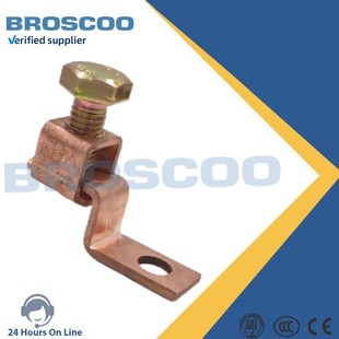 Factory Direct Sales Copper Wiring Clamp 90 Degree Bending Wire Clamp Power Fittings Special-Shaped Wire Clamp Bolt Wire Clamp Grounding Rod