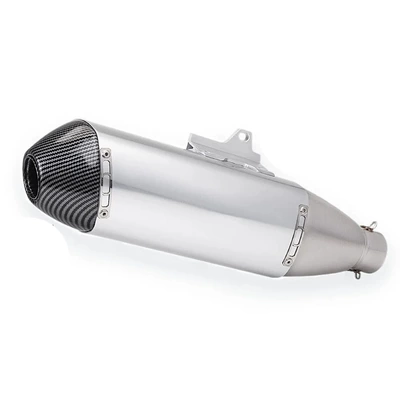 Motorcycle Modified Tailpipe Exhaust: Motorcycle exhaust pipe - titanium-color-imitation-carbon-head