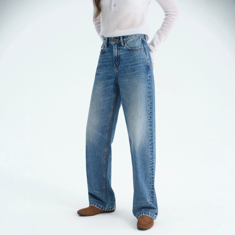 MBB High-End Slim Straight-Leg Jeans for Women, Fall/Winter 2026, High-Waisted Slimming Washed American Retro Wide-Leg Pants MBB High-End Slim Straight-Leg Jeans for Women, Fall/Winter 2026, High-Waisted Slimming Washed American Retro Wide-Leg Pants