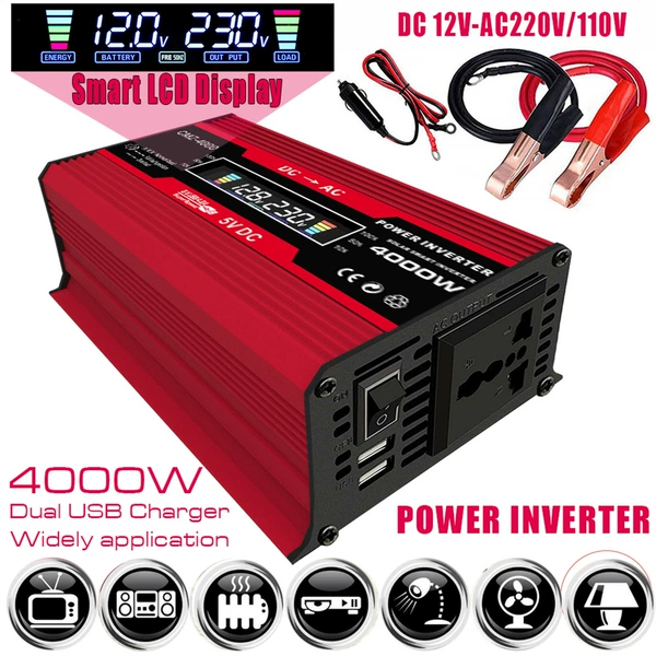 Серия Zhizun, 300W (ном. 4000W), Красный, DC12V-AC220V