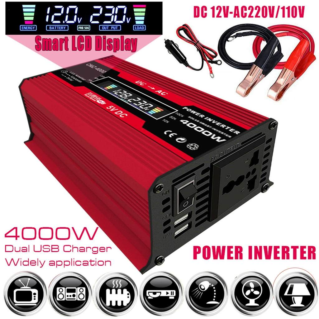 Инвертор мощности Zhizun/Kaixuan 300W, DC 12V в AC 220V и 110V, модифицированная синусоида, цветной дисплей, двойной USB 4.2A