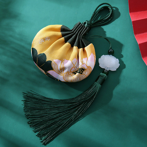 Dragon Boat Festival lotus sachet antique sachet tassel sachet empty bag car pendant gift