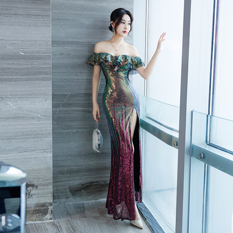2026 New Colorful Fantasy Sequin Women's Long Skirt Fashionable…