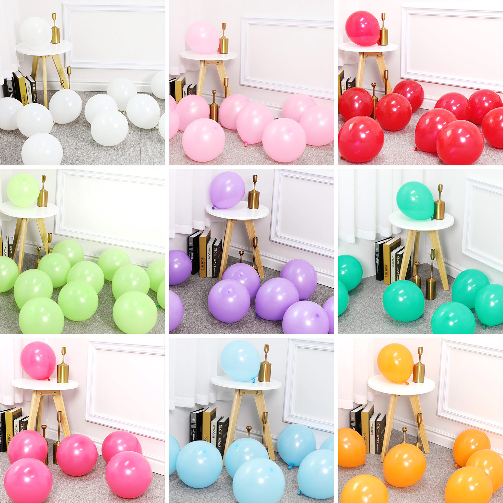 1,5g globo mate Boda boda stepping globo boda decoración de la habitación cumpleaños Fiesta DE LA Luna Llena color mezclado Carretera Plomo Globo
