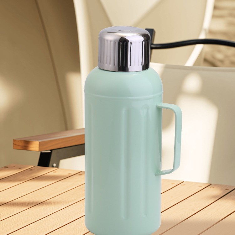 Nuevo acero inoxidable simple taza de aislamiento de alta capacidad portátil al aire libre casera de regalo tetera de vacío gruesa tetera de aislamiento térmico