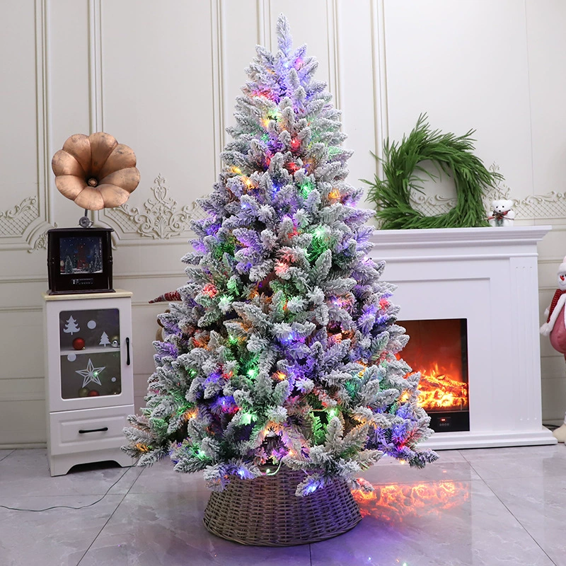 Flocked PE+PVC Christmas Tree, Automatic Less-Snow Effect, Multiple Heights & Branch Counts