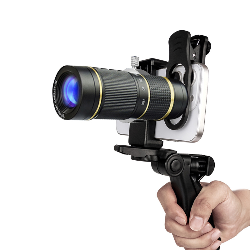 跨境供应手机长焦镜头18X高倍高清手机外挂金属户外拍照望远镜