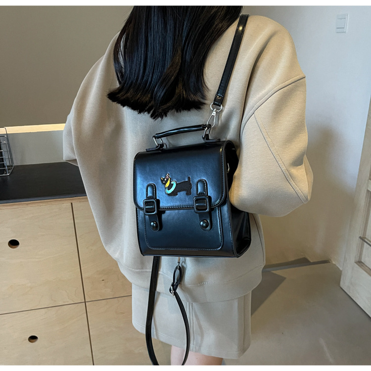 French contrasting color backpack Cambridge autumn/winter 2024 new trendy women's bag single shoulder crossbody handbag_voghion.com