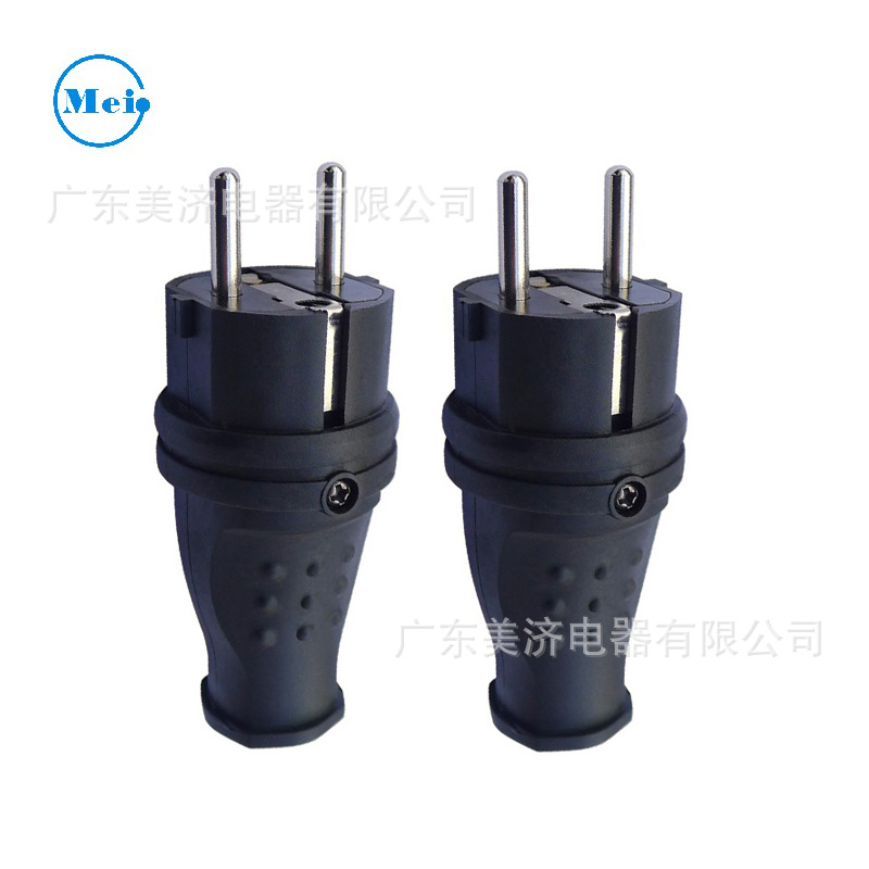 中东俄罗斯橡胶防爆防水抗摔伊朗电源插头软质欧标工业插头 GP102