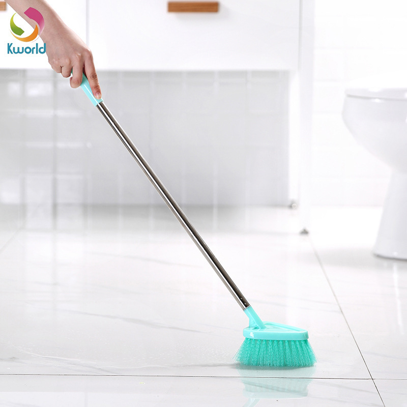 Factory Jianjun bristle floor brush long handle plus number sanitary brush tile shower room exterior wall cleaning tool