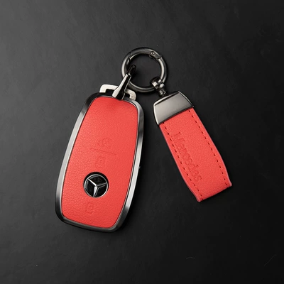 Car key bag, Leather Buckle - model-a-maybach-maybach-pendant-grapefruit-red