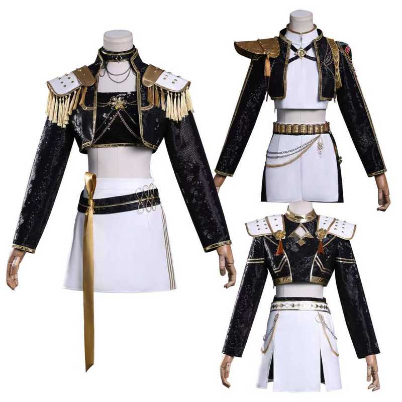 伊萌万圣节K-POP猎魔女团鲁米打歌服黑色cos韩流巨星二次元动漫|undefined