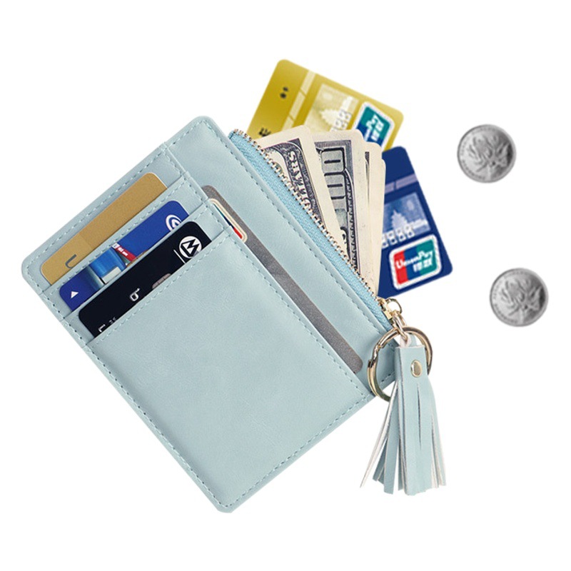 Cartera corta para mujer de Amazon Monedero coreano simple RFID multifuncional pequeño paquete de tarjeta de crédito antirrobo para niñas