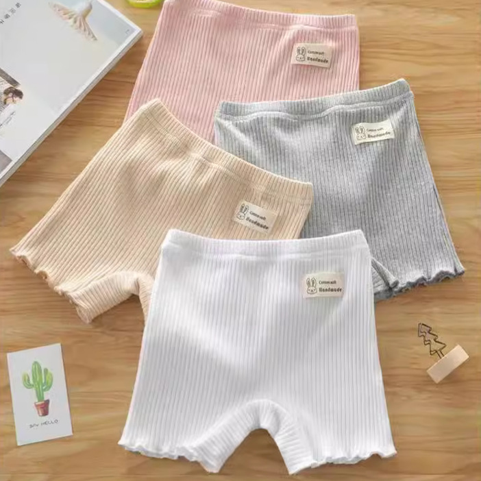 Girls Safety Pants Kidsren's Anti-Exposure Leggings Summer Thin Little Girl Baby Pure Cotton Boxer Briefs