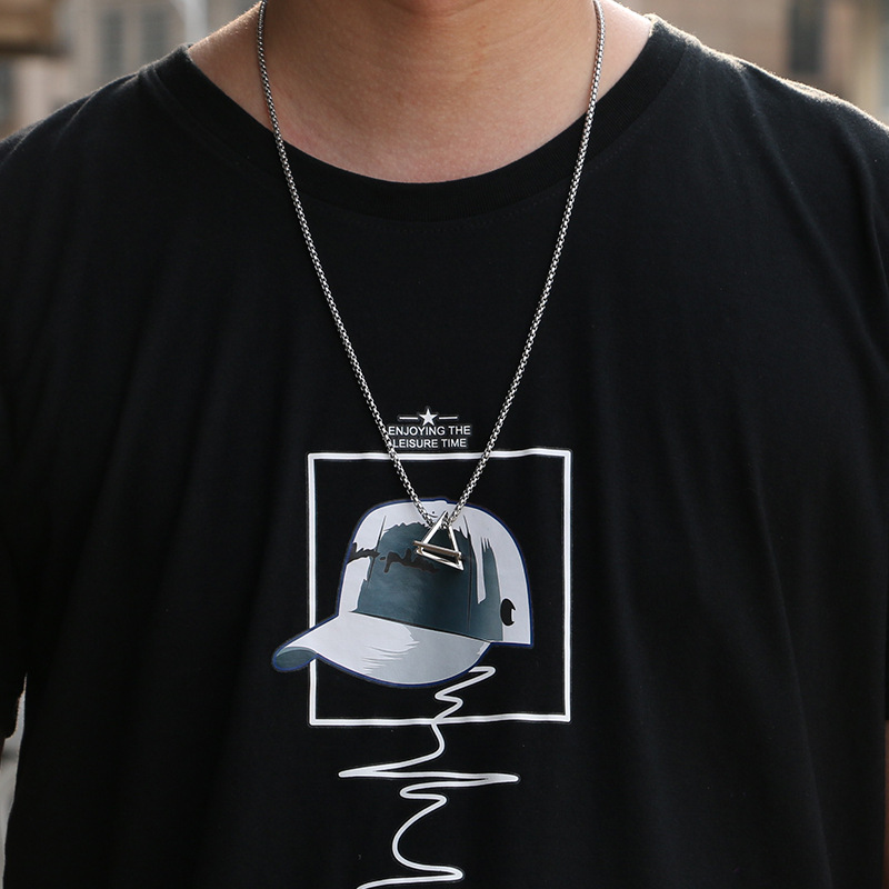 Collana geometrica coppia trendy ins stile cool hip-hop uomo e donna semplice trendy marchio versatile creativo internet celebrità ciondolo migliore amico_voghion.com