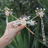 Hanfu головной убор для волос, волосатые булочки, женские расчески, старинные аксессуары, простые супер сказочные кисточки