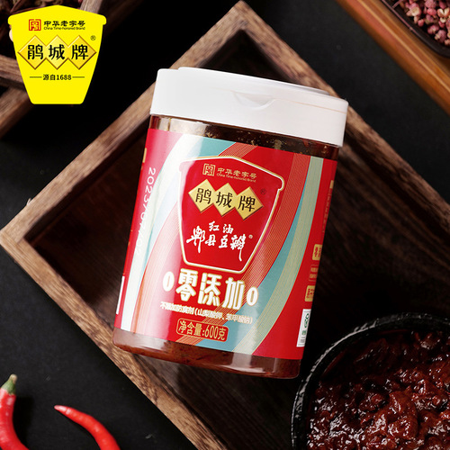 Chengdu Brand Red Oil Pixian Bean Paste, 600g Canned, No Additives, Sichuan Cuisine Cooking Condiment, Household Use, Wholesale