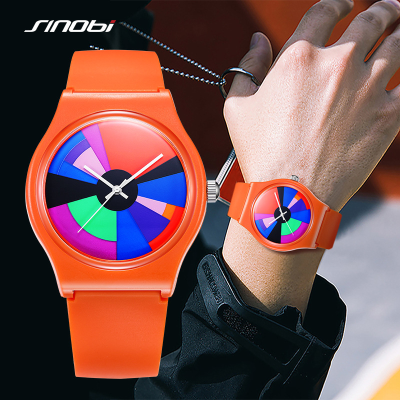 Sinobi Watch Women Waterproof Student Party Exam Silent Quartz Watch Watch Time Fashion Sports Watch for Boys and Girls