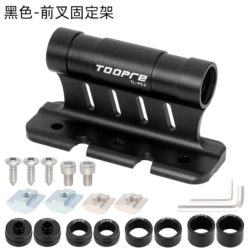 Black bike fork, clips included