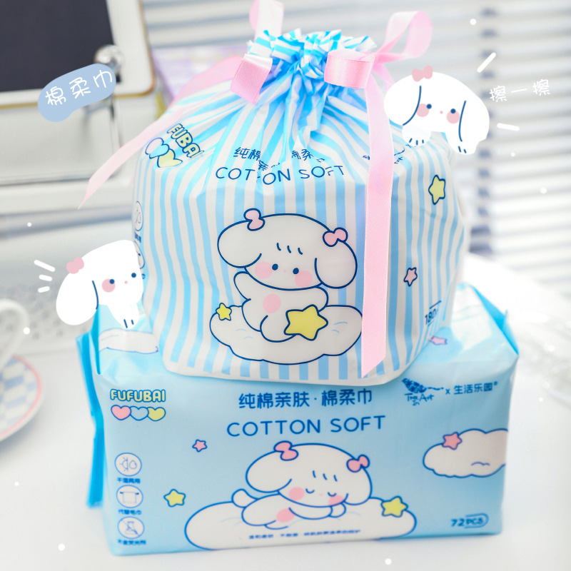 Pure Cotton Soft Towels Wholesale in Tube Packaging, Skin-Friendly Dry and Wet Dual-Use Disposable Face Towels, Travel Portable Towels, Skin-Soothing Cotton