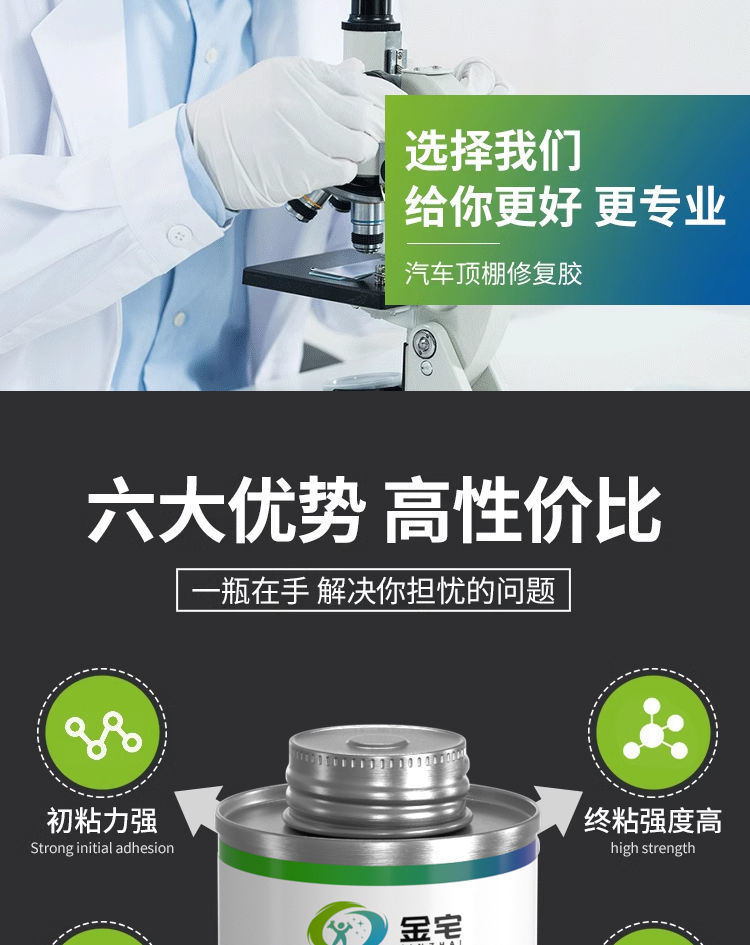 Car roof cloth falling off repair self-adhesive glue repair top car fixed repair roof strong adhesive
