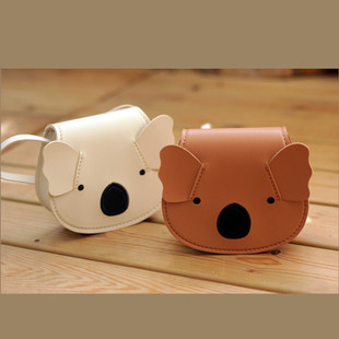 New PU Koala Children's Shoulder Bag Children's All-match Crossbody Bag Fashionable Baby's Travel snack bag