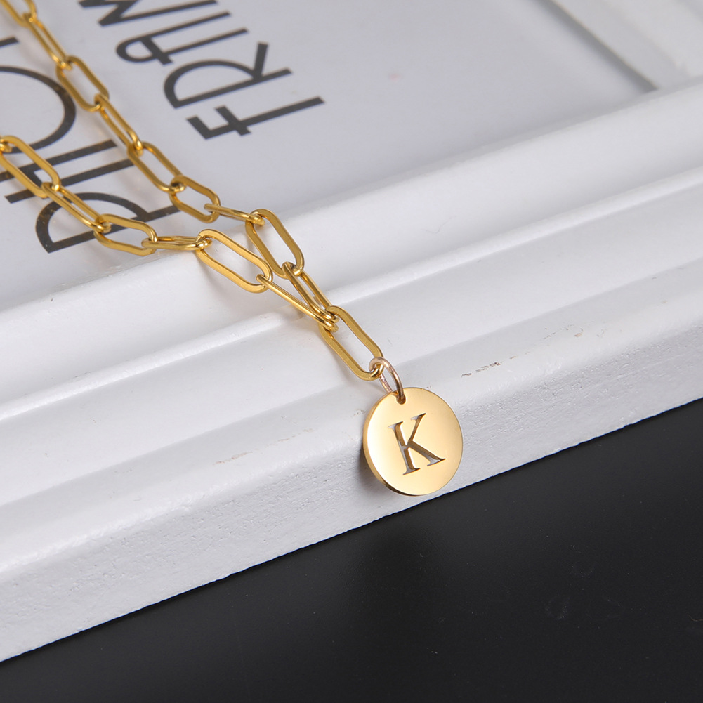 1 Piece Quantity Fashion Letter Stainless Steel Plating Pendant Necklace 1 Piece