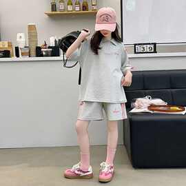 女童夏季2026新款套装洋气儿童时髦网红小女孩夏装时尚潮流两件套