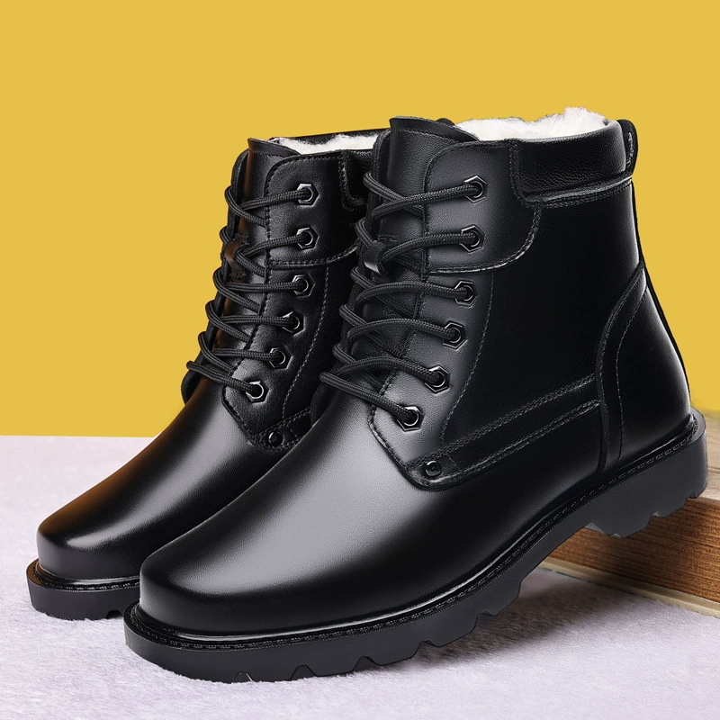 Martens, winter fleece keep warm shoes for boys for leisure for leather shoes, for middle age