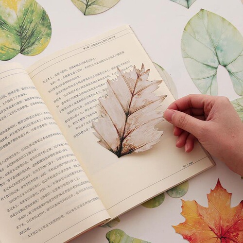 Beautiful leaf shape special shaped creative postcard New Year card 61 message card birthday card