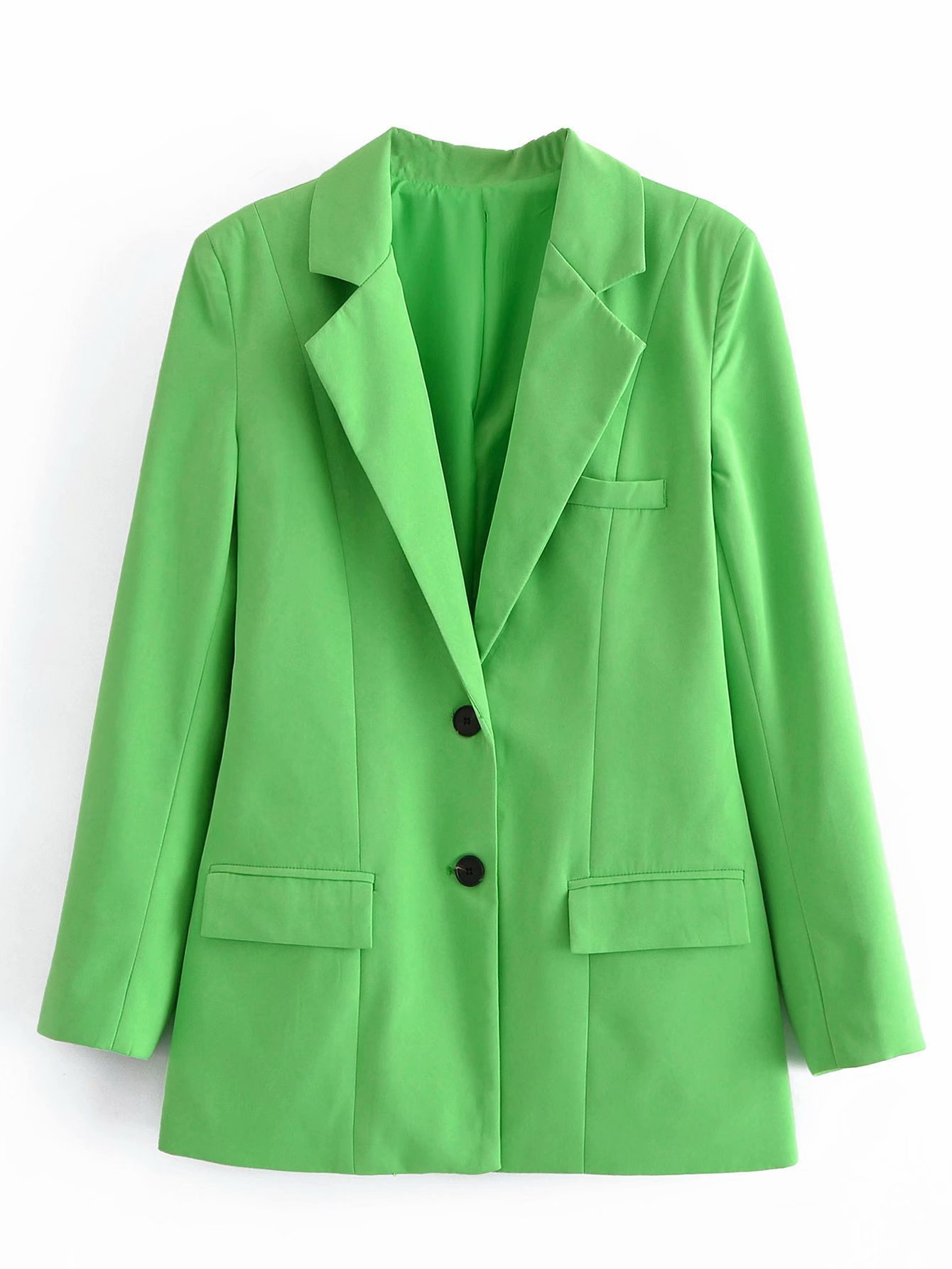 fluorescent green back split loose blazer Nihaostyles wholesale clothing vendor NSAM75404