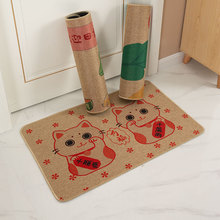 廠家定制亞麻地墊廚房橡膠墊進門墊吸水地毯浴室防滑進門墊跨境