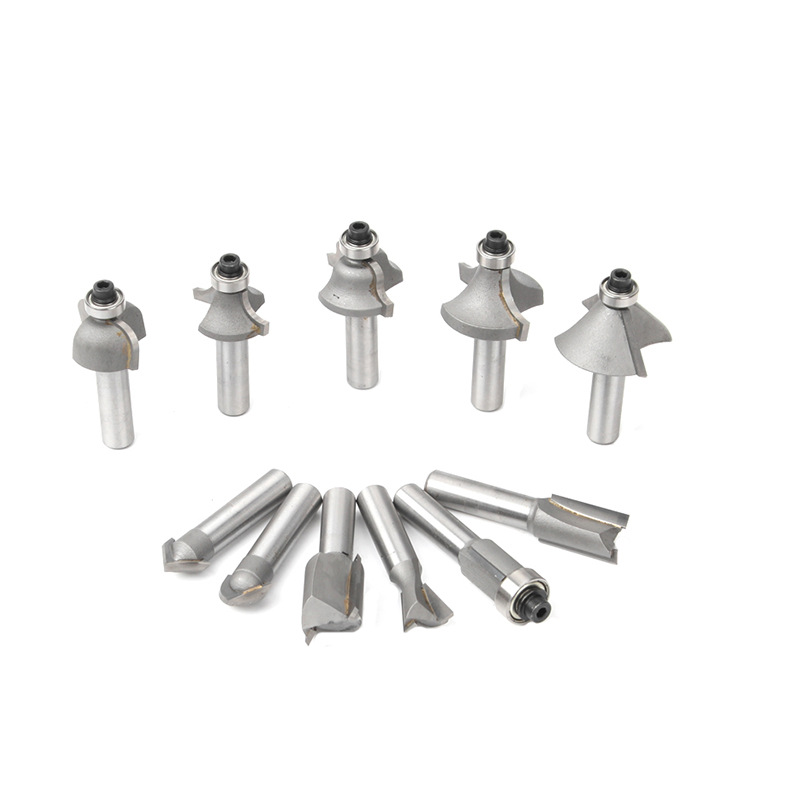 Traje de corte de fresado de carpintería conjunto de 12 piezas máquina de corte máquina de grabado carpintería fresa cortador de aleación dura cabeza de corte