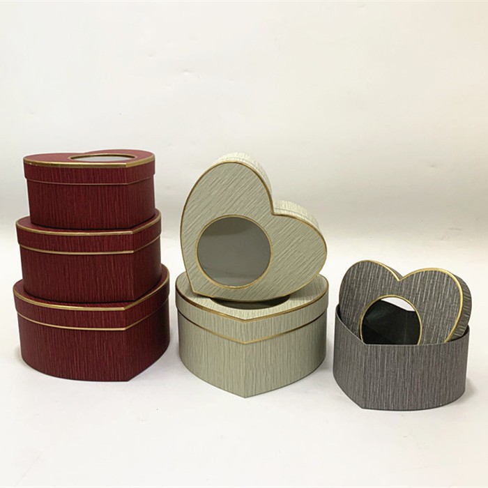 奥力派  特种纸心形  开窗套二鲜花礼盒  伴手礼盒   礼物盒