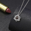 S925 Six Mang Xing Necklace Cross -border Explosion projection 100 types of language jewelry