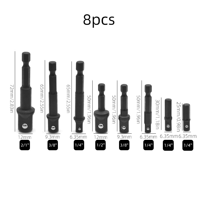 Juego de 8 piezas para conectar la barra (oscura)