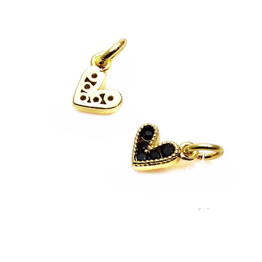 2g Weight Pendant Jewelry Making Type 10*10mm, 6*6mm Jewelry Making Size Zircon Inlay Material DIY Jewelry Accessories Classification 1 Piece Quantity Copper Material Heart Shape Pattern Inlay Design Sweet Style 1 Piece 10*10mm 6*6mm Copper Zircon Heart Shape Pendant 7