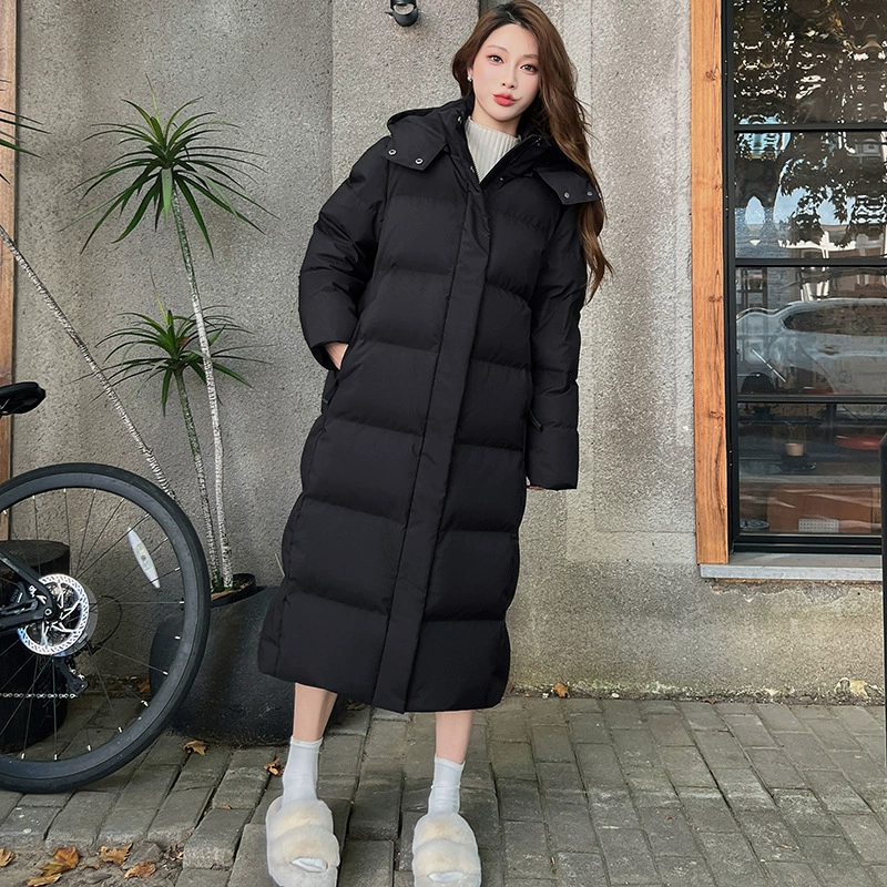 2024 пуховик женский новый зимний средний длинный свободный и утолщение