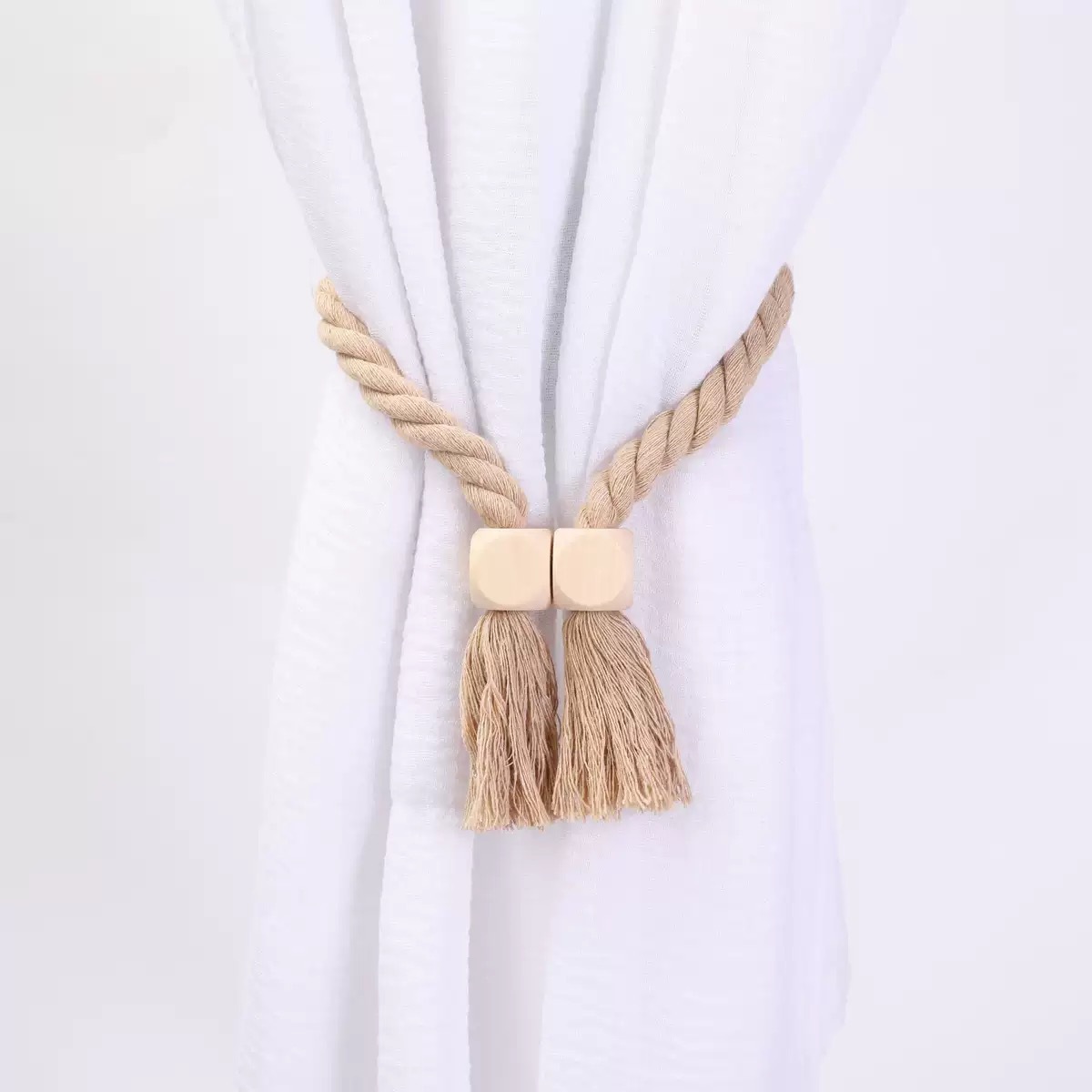 태슬 코튼 로프 루빅스 큐브-커피 컬러